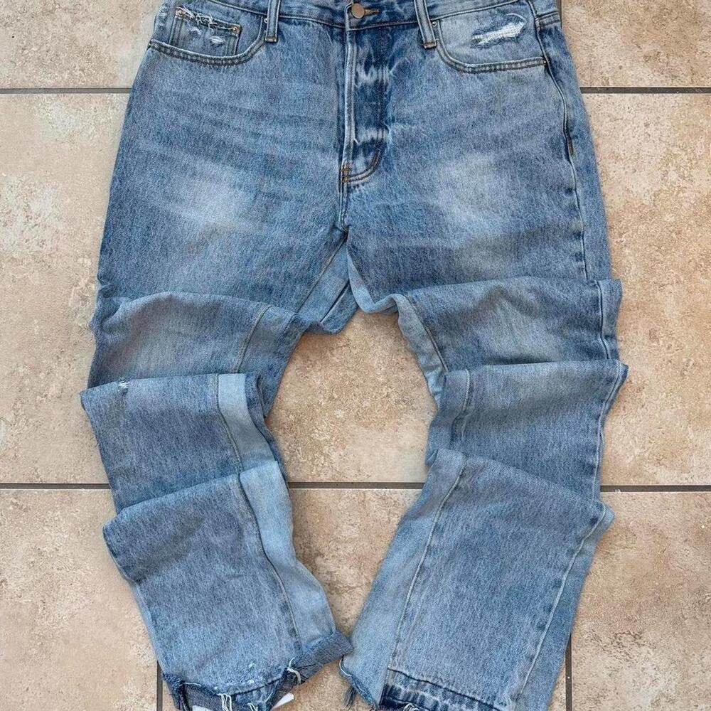 MNML Distressed Flared Denim Jeans - Size 33